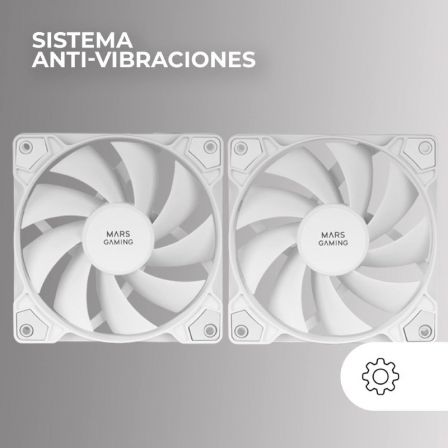 Mars Gaming Kit 2 Ventiladores MF-PROX2 Blanco 120mm Mars Gaming Kit 2 Ventiladores MF-PROX2 Blanco 120mm